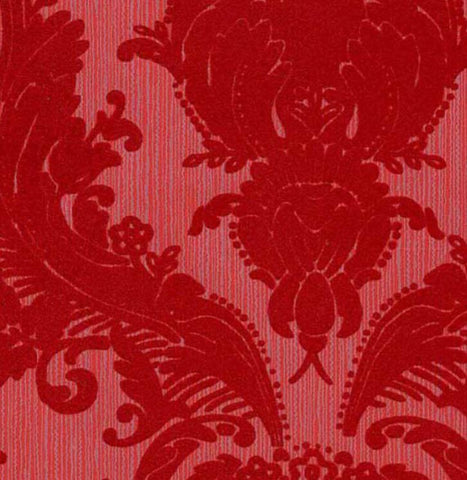 Red Wallpaper and Fabrics