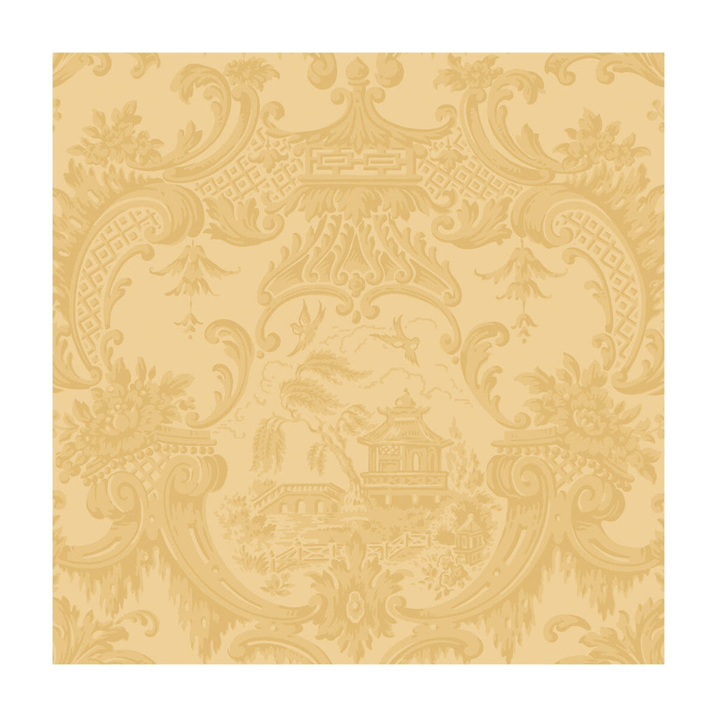 Samples and Purchasing available for Chippendale China - Yellow  By Cole & Son | Cole & Son Archive Anthology |Chinoiserie Global Wallcovering Print at Designer Wallcoverings and Fabrics