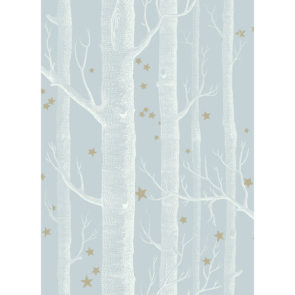 Samples and Purchasing available for Woods & Stars - Powder Blue  By Cole & Son | Cole & Son Whimsical | Novelty Wallcovering Print at Designer Wallcoverings and Fabrics