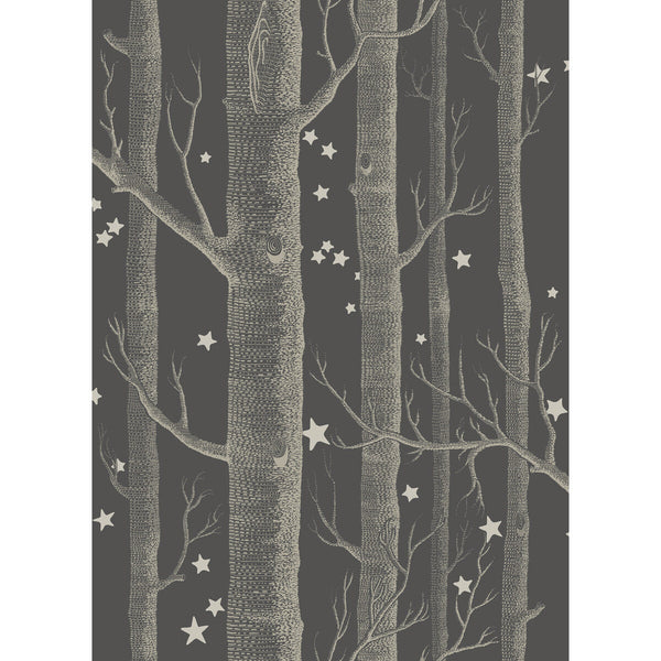 Samples and Purchasing available for Woods & Stars - Charcoal  By Cole & Son | Cole & Son Whimsical | Novelty Wallcovering Print at Designer Wallcoverings and Fabrics