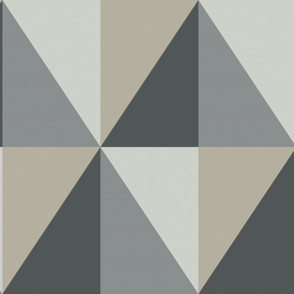 Samples and Purchasing available for Apex Grand - Grey And Black  By Cole & Son | Cole & Son Geometric Ii |  Wallcovering Print at Designer Wallcoverings and Fabrics