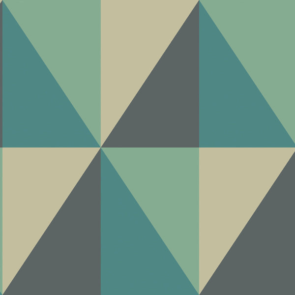 Samples and Purchasing available for Apex Grand - Teal  By Cole & Son | Cole & Son Geometric Ii |  Wallcovering Print at Designer Wallcoverings and Fabrics