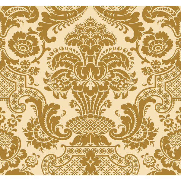 Samples and Purchasing available for Carmen Cs - Gold Gold By Cole & Son | Cole & Son Mariinsky Damask |  Wallcovering Print at Designer Wallcoverings and Fabrics