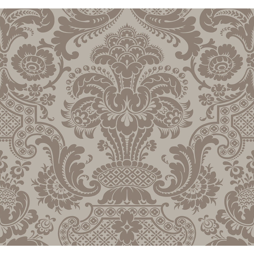 Samples and Purchasing available for Carmen Cs - Mole Taupe By Cole & Son | Cole & Son Mariinsky Damask |  Wallcovering Print at Designer Wallcoverings and Fabrics