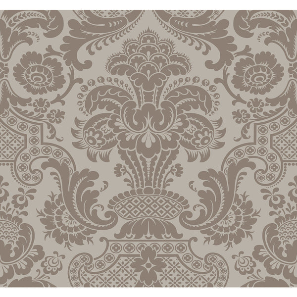 Samples and Purchasing available for Carmen Cs - Mole Taupe By Cole & Son | Cole & Son Mariinsky Damask |  Wallcovering Print at Designer Wallcoverings and Fabrics