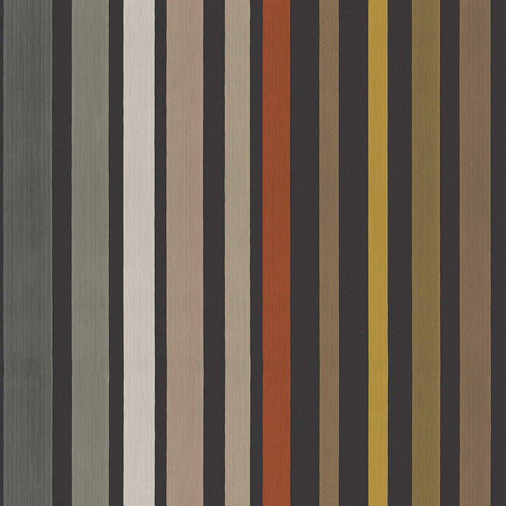 Samples and Purchasing available for Carousel Stripe - Charcoal Multi By Cole & Son | Cole & Son Mariinsky Damask |  Wallcovering Print at Designer Wallcoverings and Fabrics