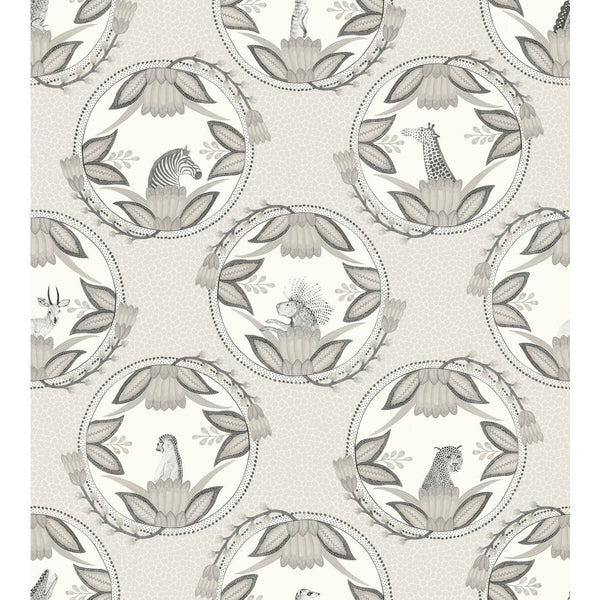 Samples and Purchasing available for Ardmore Cameos - Grey Ivory By Cole & Son | Cole & Son Ardmore |  Wallcovering Print at Designer Wallcoverings and Fabrics