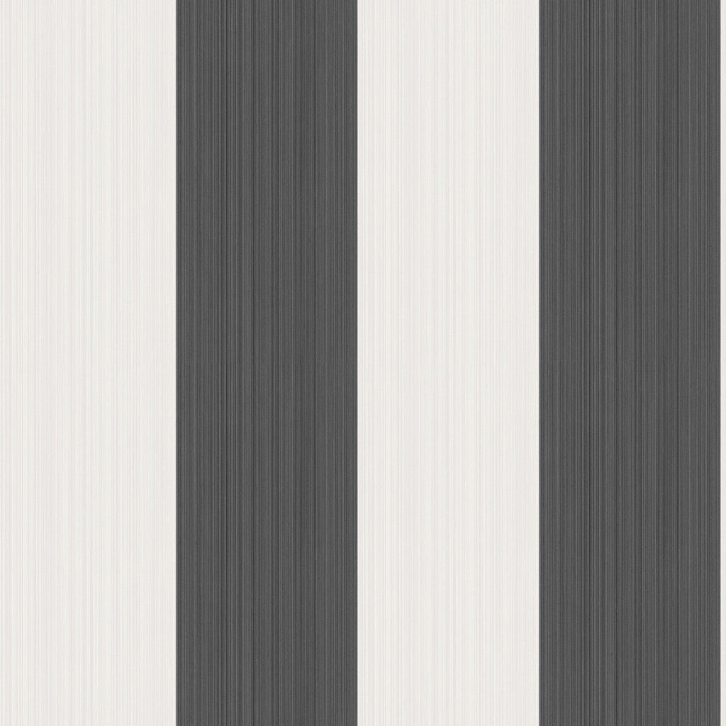 Samples and Purchasing available for Jaspe Stripe - Black + White Black By Cole & Son | Cole & Son Marquee Stripes |  Wallcovering Print at Designer Wallcoverings and Fabrics