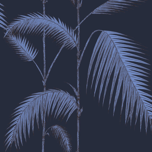 Samples and Purchasing available for Palm Leaves - Ink Multi By Cole & Son | Cole & Son Icons |Botanical & Floral Tropical Wallcovering Print at Designer Wallcoverings and Fabrics