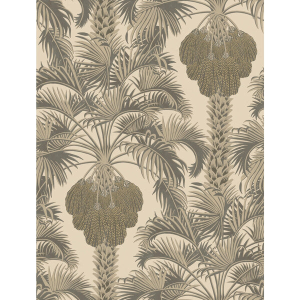 Samples and Purchasing available for Hollywood Palm - Silver & Charcoal Silver By Cole & Son | Cole & Son Martyn Lawrence Bullard | Botanical & Floral Wallcovering  at Designer Wallcoverings and Fabrics