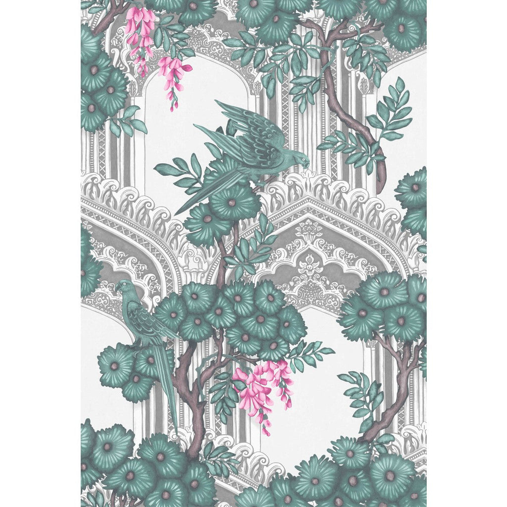 Samples and Purchasing available for Babylon - Teal & Pink Multi By Cole & Son | Cole & Son Martyn Lawrence Bullard |  Wallcovering Print at Designer Wallcoverings and Fabrics