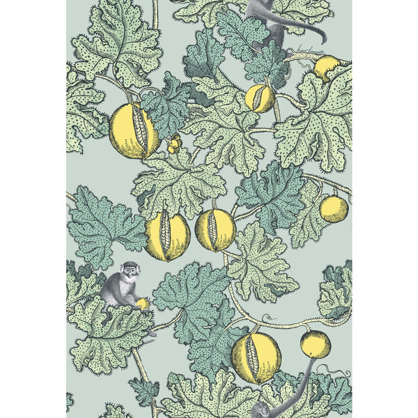 Samples and Purchasing available for Frutto Proibito - Seafoam & Lemon Multi By Cole & Son | Cole & Son Fornasetti |  Wallcovering Print at Designer Wallcoverings and Fabrics