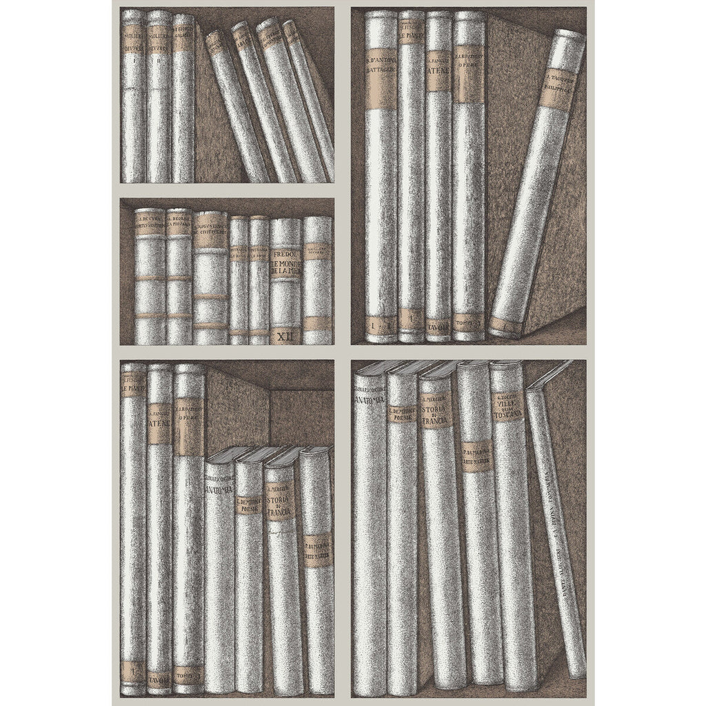 Samples and Purchasing available for Ex Libris - Stone/Linen Beige By Cole & Son | Cole & Son Fornasetti Senza Tempo |  Wallcovering Print at Designer Wallcoverings and Fabrics