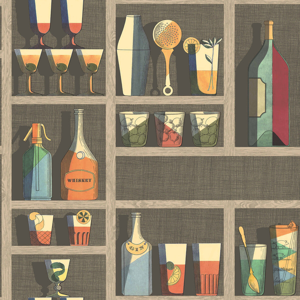 Samples and Purchasing available for Cocktails - Multi Multi By Cole & Son | Cole & Son Fornasetti Senza Tempo |  Wallcovering Print at Designer Wallcoverings and Fabrics