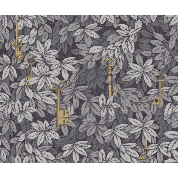 Samples and Purchasing available for Chiavi Segrete - Sblue/Grey Grey By Cole & Son | Cole & Son Fornasetti Senza Tempo |  Wallcovering Print at Designer Wallcoverings and Fabrics