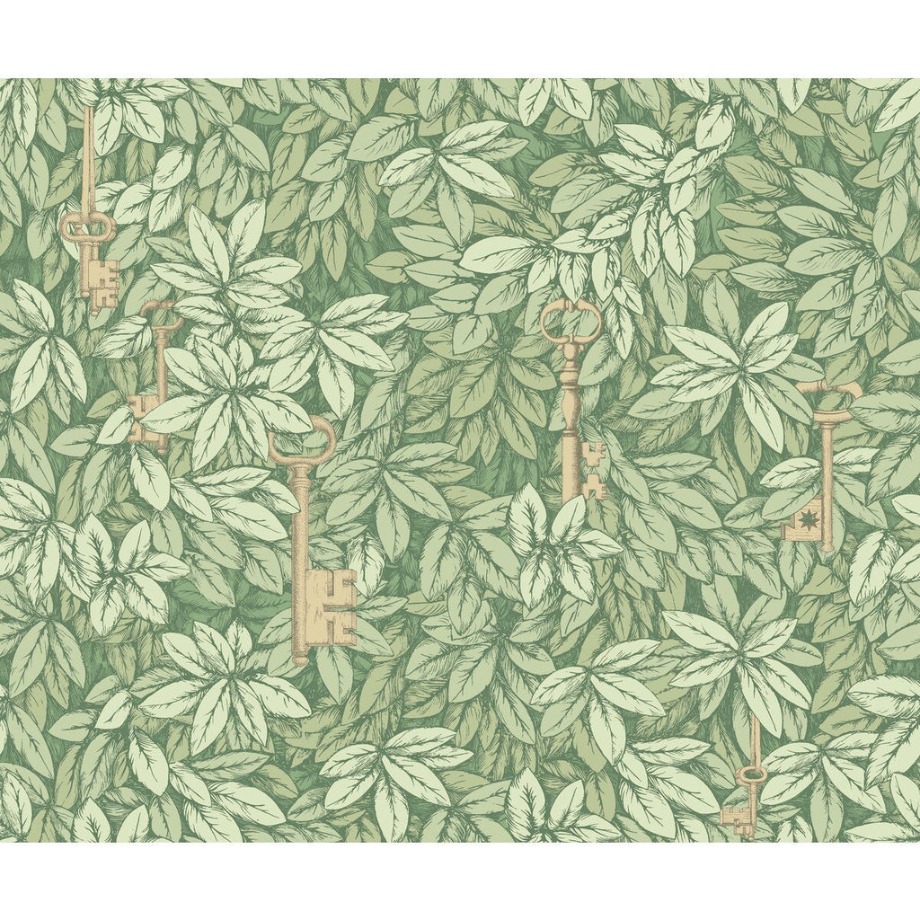 Samples and Purchasing available for Chiavi Segrete - Olive Green By Cole & Son | Cole & Son Fornasetti |  Wallcovering Print at Designer Wallcoverings and Fabrics