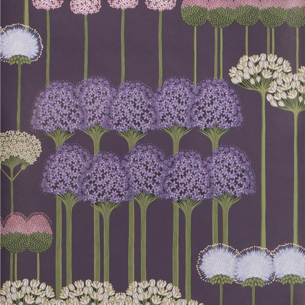 Samples and Purchasing available for Allium - Mulb/Heather/Violet Multi By Cole & Son | Cole & Son Botanical Botanica |  Wallcovering Print at Designer Wallcoverings and Fabrics