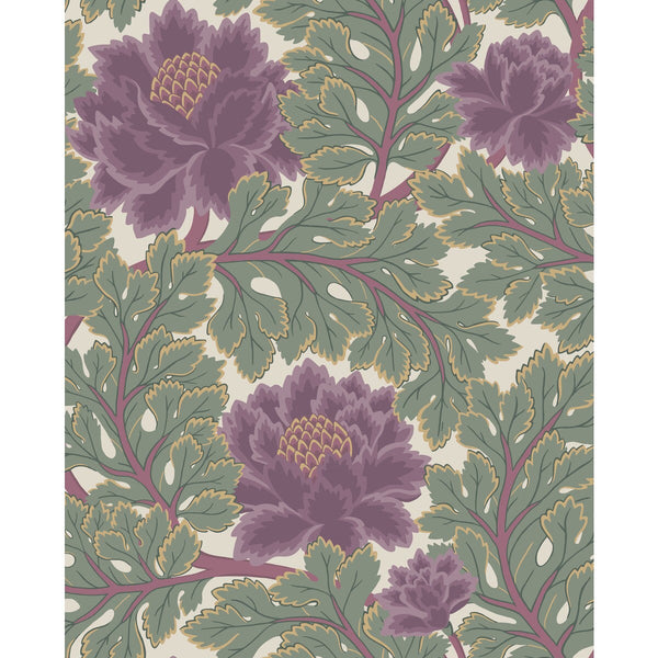 Samples and Purchasing available for Aurora - Mulberry/Sage/Parc Multi By Cole & Son | Cole & Son Pearwood |Botanical & Floral  Wallcovering  at Designer Wallcoverings and Fabrics