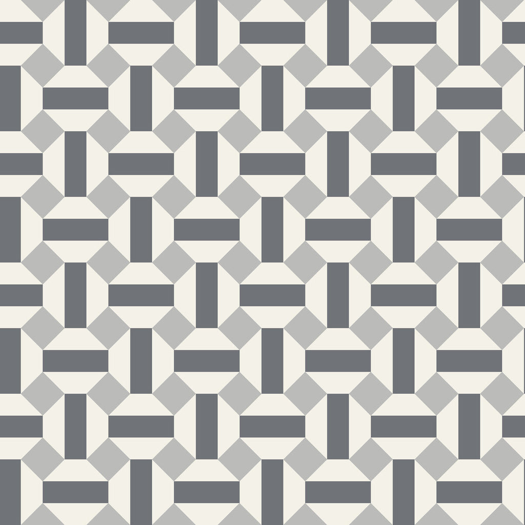 Samples and Purchasing available for Alicatado - Soot On Snow Black By Cole & Son | Cole & Son Seville |Modern Geometric Wallcovering Print at Designer Wallcoverings and Fabrics