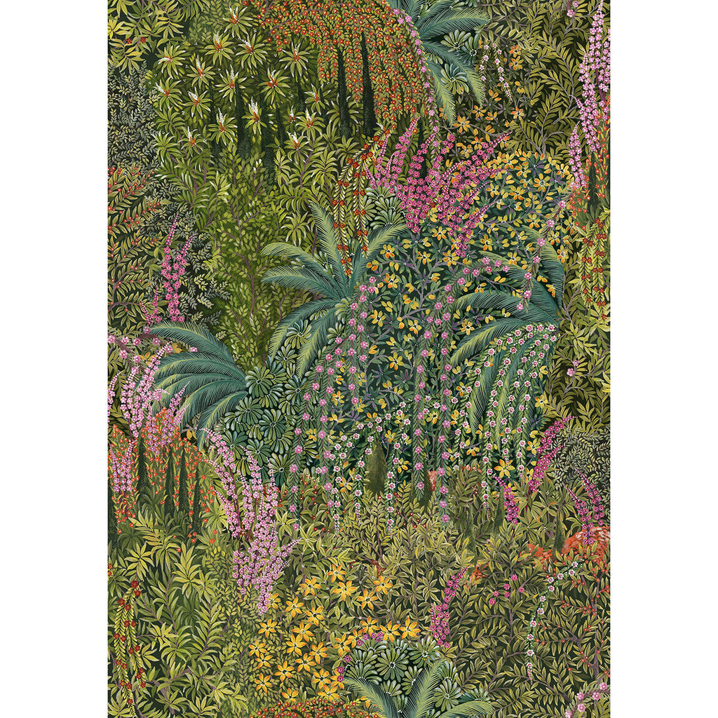 Samples and Purchasing available for Cascade - Leaf Green Multi By Cole & Son | Cole & Son The Gardens Vol I |Botanical & Floral  Wallcovering Print at Designer Wallcoverings and Fabrics