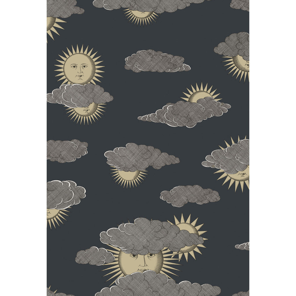 Samples and Purchasing available for Soli E Nuvole - Gold Silver Gold By Cole & Son | Cole & Son Fornasetti Senza Tempo Ii |Metallic Novelty Wallcovering Print at Designer Wallcoverings and Fabrics