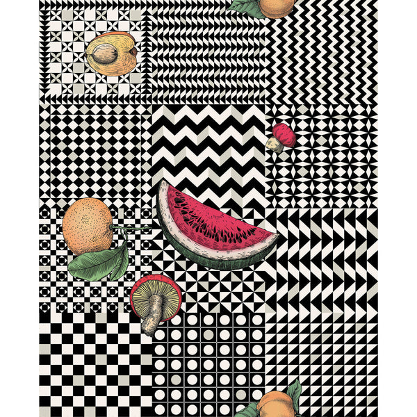 Samples and Purchasing available for Frutta E Geometrico - Multi Multi By Cole & Son | Cole & Son Fornasetti Senza Tempo Ii |Geometric Novelty Wallcovering Print at Designer Wallcoverings and Fabrics