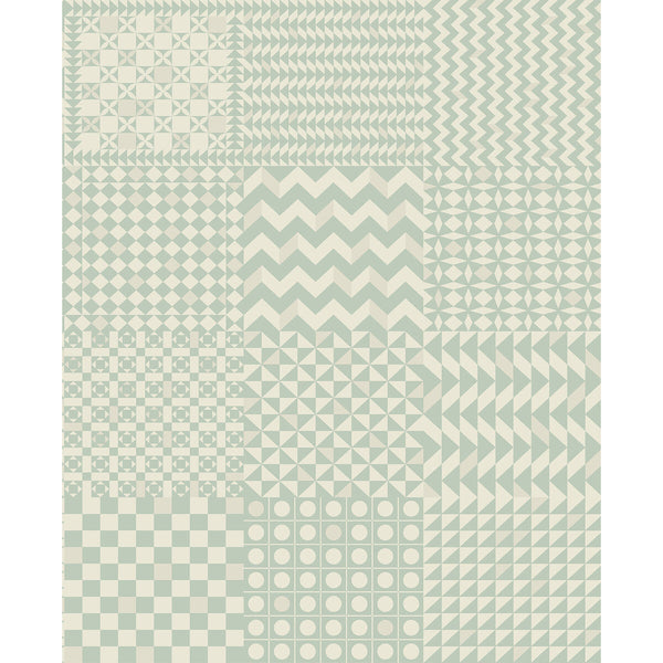 Samples and Purchasing available for Geometrico - Pastel Turquoise By Cole & Son | Cole & Son Fornasetti Senza Tempo Ii |Geometric Metallic Wallcovering Print at Designer Wallcoverings and Fabrics