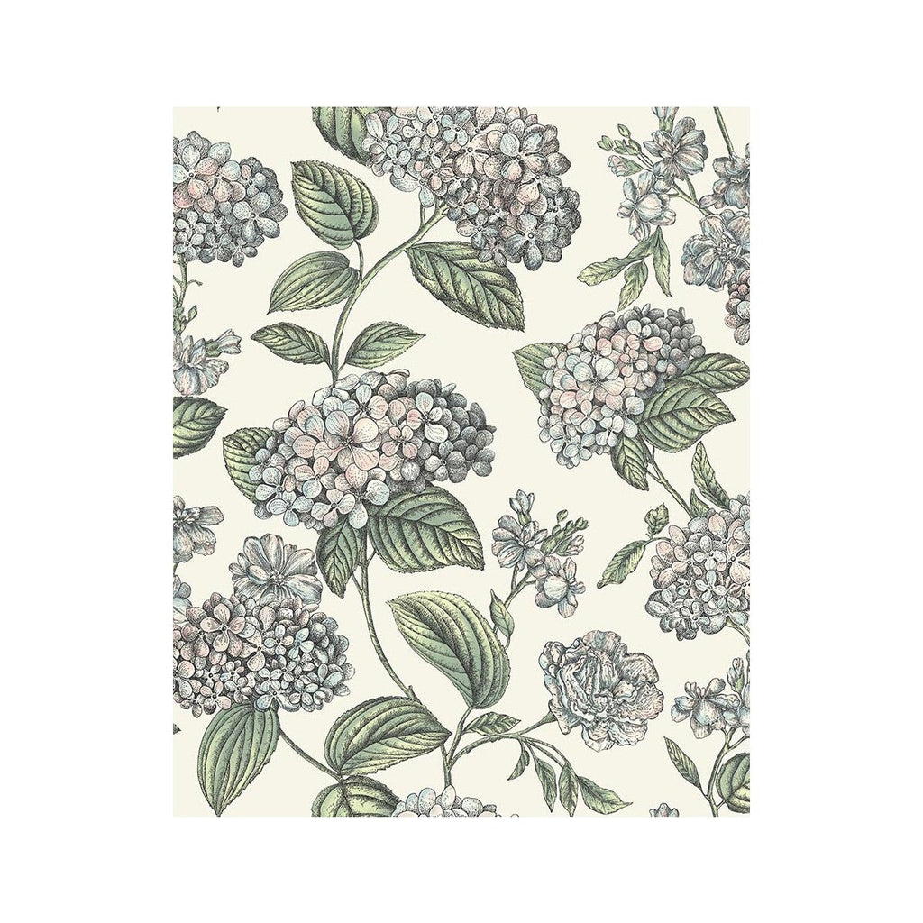 Samples and Purchasing available for Ramo Di Ortensia - Stone Pink By Cole & Son | Cole & Son Fornasetti Senza Tempo Ii |Botanical & Floral  Wallcovering Print at Designer Wallcoverings and Fabrics