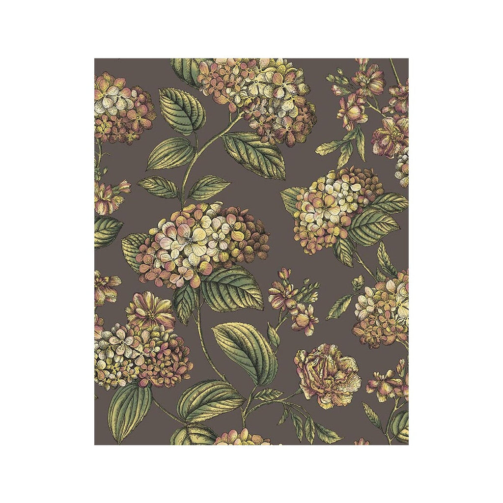 Samples and Purchasing available for Ramo Di Ortensia - Autumnal Brown By Cole & Son | Cole & Son Fornasetti Senza Tempo Ii |Botanical & Floral  Wallcovering Print at Designer Wallcoverings and Fabrics