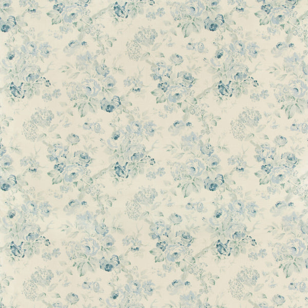 Samples and Purchasing available for Garden Roses - Aqua/Blue Blue By Lee Jofa | Suzanne Rheinstein Iii |Botanical & Floral  Multipurpose Print at Designer Wallcoverings and Fabrics