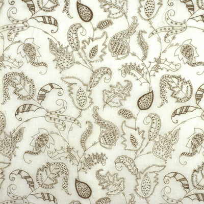 Samples and Purchasing available for Andrew Sheer - Mink White By Lee Jofa | Sheer Opulence |  Drapery Embroidery at Designer Wallcoverings and Fabrics