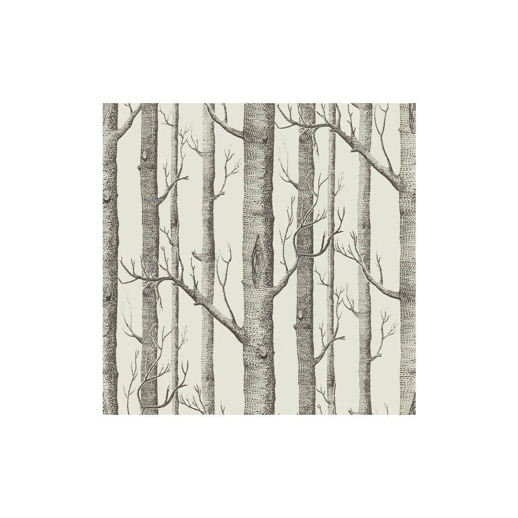 Samples and Purchasing available for Woods Print - Graphite White By Lee Jofa | Eric Cohler Lodge |Botanical & Floral Novelty Multipurpose Print at Designer Wallcoverings and Fabrics