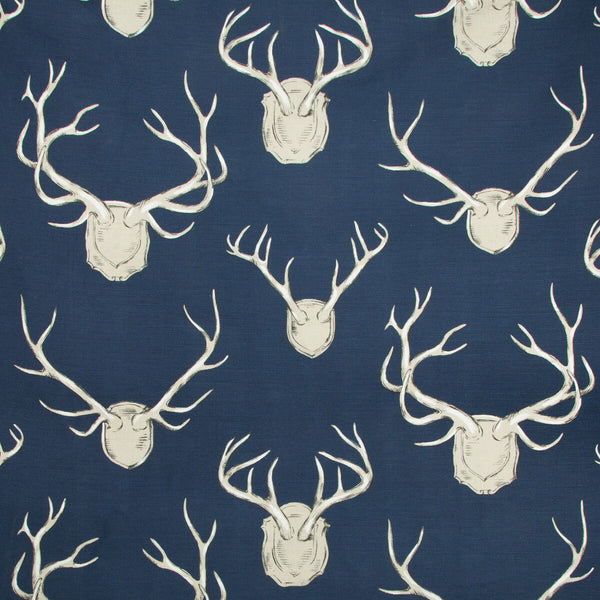 Samples and Purchasing available for Antlers - Navy Dark Blue By Lee Jofa | Lodge Ii Prints |Animal/Insects Novelty Multipurpose Print at Designer Wallcoverings and Fabrics