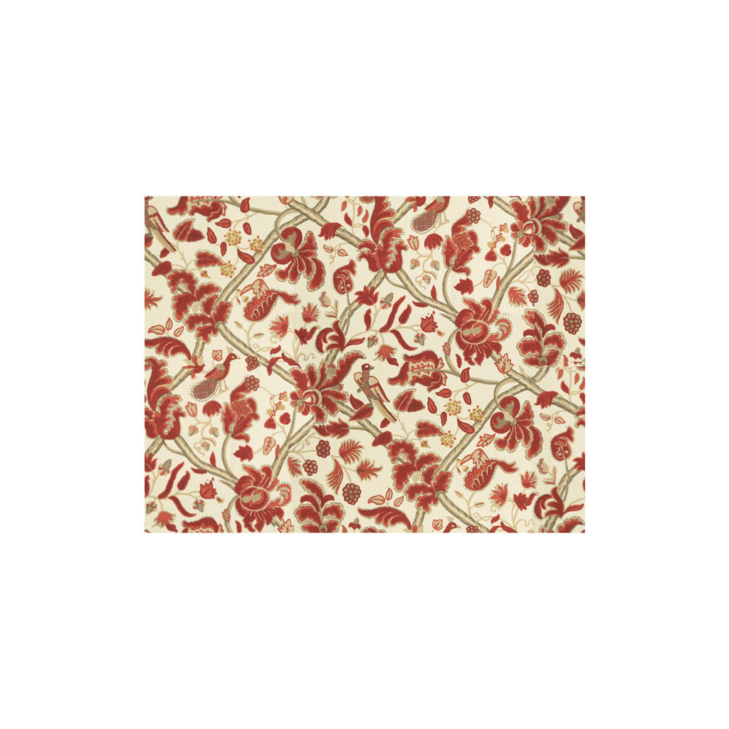 Samples and Purchasing available for Bloomsbury - Red/Gold Beige By Lee Jofa | Oscar De La Renta | Jacobeans Multipurpose Print at Designer Wallcoverings and Fabrics