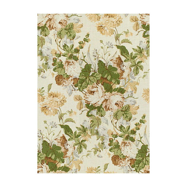 Samples and Purchasing available for Maisie Linen - Tan/Leaf Green By Lee Jofa | Parish-Hadley |Botanical & Floral  Multipurpose Print at Designer Wallcoverings and Fabrics