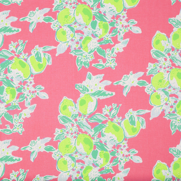 Samples and Purchasing available for Pink Lemonade - Hotty Pink Multi By Lee Jofa | Lilly Pulitzer Ii |Botanical & Floral  Multipurpose Print at Designer Wallcoverings and Fabrics