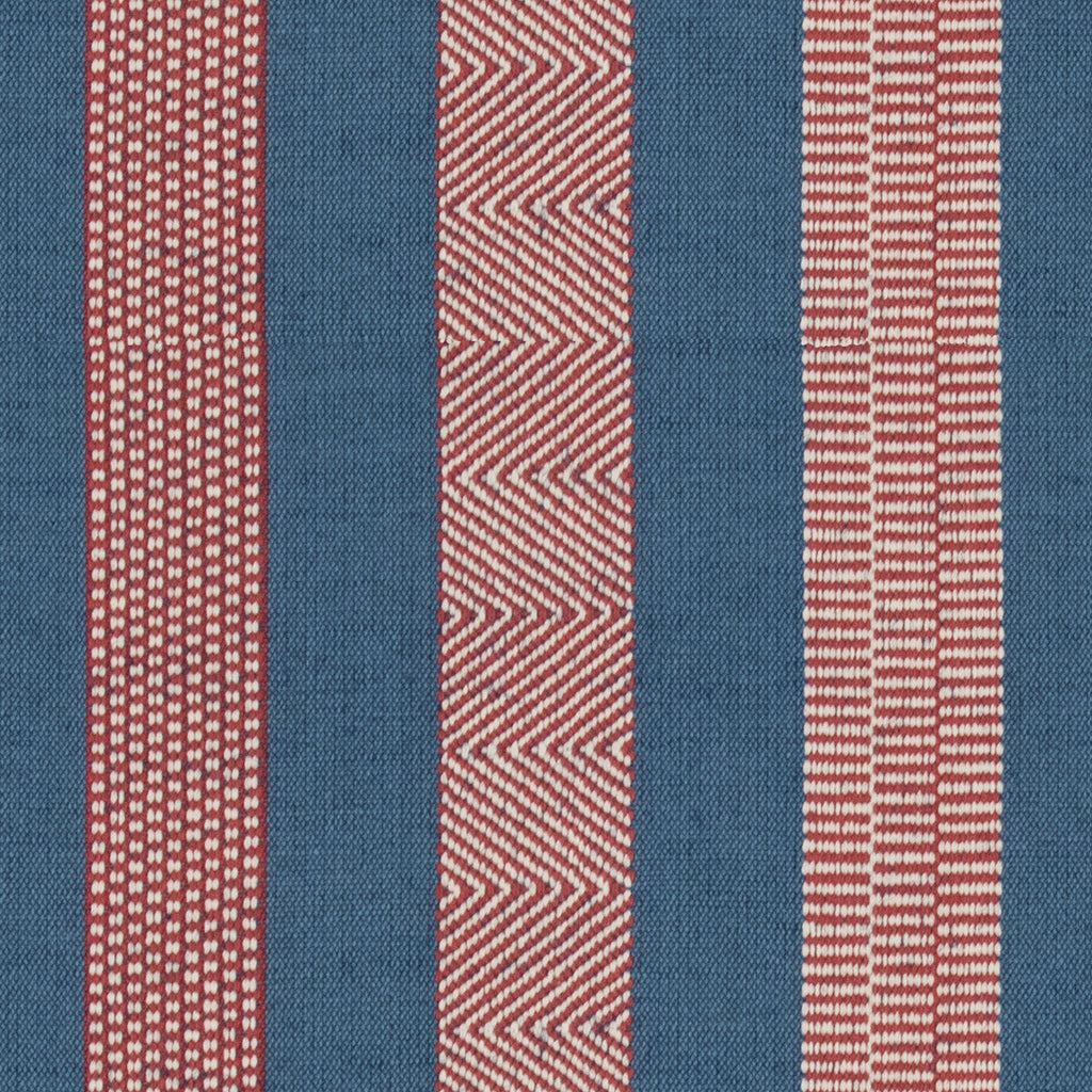 Samples and Purchasing available for Berber - Denim/Ruby Red By Lee Jofa | Oscar De La Renta Iii |Stripes Texture Upholstery  at Designer Wallcoverings and Fabrics