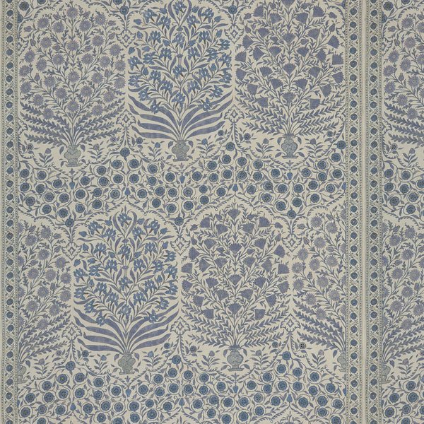 Samples and Purchasing available for Sameera - Blue/Indigo Blue By Lee Jofa | Oscar De La Renta Iii |Botanical & Floral Global Multipurpose Print at Designer Wallcoverings and Fabrics