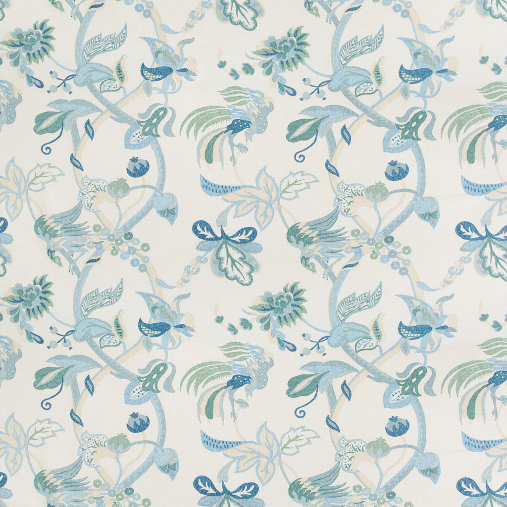 Samples and Purchasing available for Gorda - Jade/Mist Multi By Lee Jofa | Westport |Botanical & Floral  Multipurpose Print at Designer Wallcoverings and Fabrics