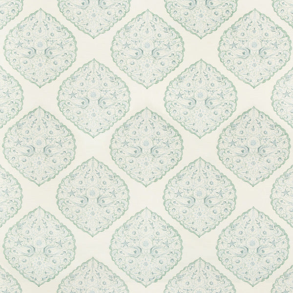 Samples and Purchasing available for Lido Print - Mist Turquoise By Lee Jofa | Westport | Paisley Multipurpose Print at Designer Wallcoverings and Fabrics