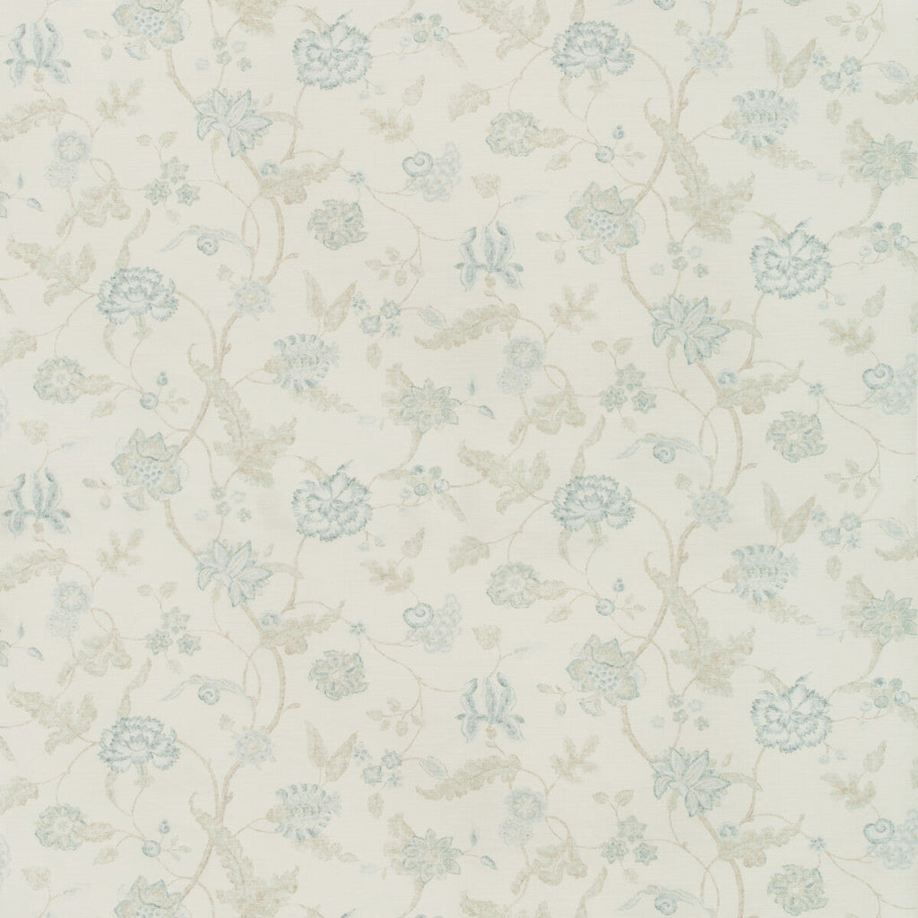 Samples and Purchasing available for Avignon Print - Aqua/Sage Multi By Lee Jofa | Suzanne Kasler The Riviera Collection |Botanical & Floral  Multipurpose Print at Designer Wallcoverings and Fabrics