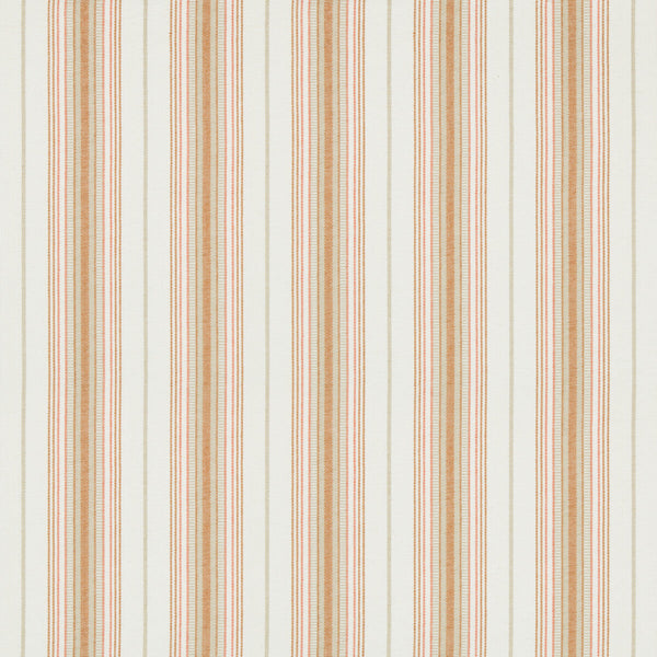 Samples and Purchasing available for Cassis Stripe - Tangerine Orange By Lee Jofa | Suzanne Kasler The Riviera Collection |Stripes Texture Upholstery  at Designer Wallcoverings and Fabrics