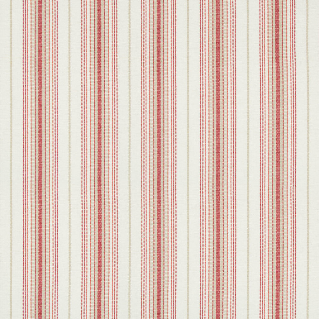 Samples and Purchasing available for Cassis Stripe - Red Red By Lee Jofa | Suzanne Kasler The Riviera Collection |Stripes Texture Upholstery  at Designer Wallcoverings and Fabrics