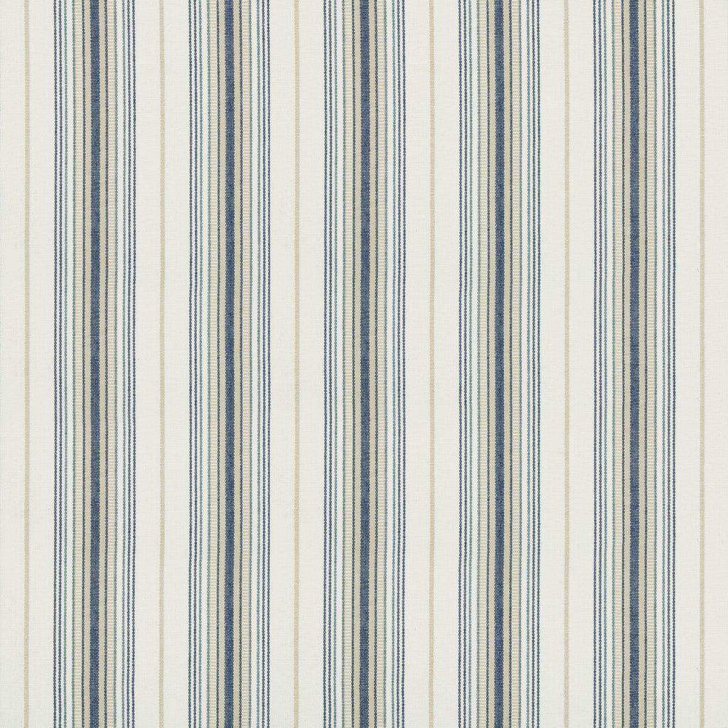 Samples and Purchasing available for Cassis Stripe - Marina Blue By Lee Jofa | Suzanne Kasler The Riviera Collection |Stripes Texture Upholstery  at Designer Wallcoverings and Fabrics