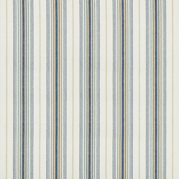 Samples and Purchasing available for Cassis Stripe - Marina Blue By Lee Jofa | Suzanne Kasler The Riviera Collection |Stripes Texture Upholstery  at Designer Wallcoverings and Fabrics