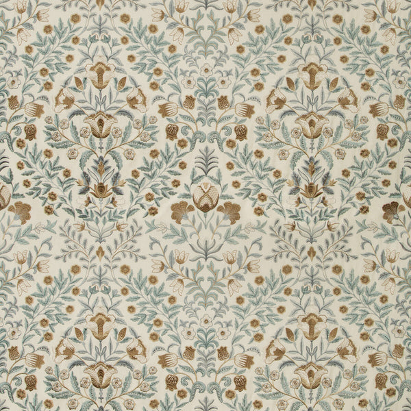 Samples and Purchasing available for Luxford Embroidery - Mist Turquoise By Lee Jofa | Manor House | Botanical & Floral Multipurpose Embroidery at Designer Wallcoverings and Fabrics