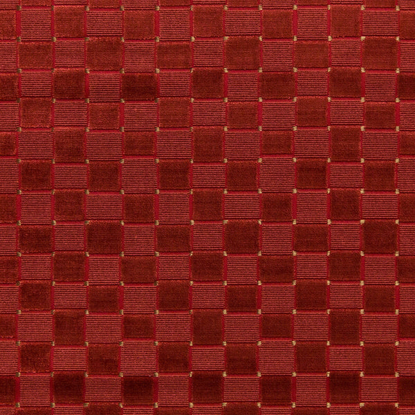 Samples and Purchasing available for Levens Velvet - Ruby Red By Lee Jofa | Harlington Velvets |Modern Plaid / Check Upholstery Velvet at Designer Wallcoverings and Fabrics