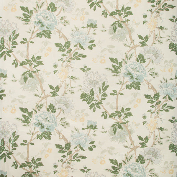 Samples and Purchasing available for Inisfree - Inlet Turquoise By Lee Jofa | Carrier And Company |Botanical & Floral  Multipurpose Print at Designer Wallcoverings and Fabrics