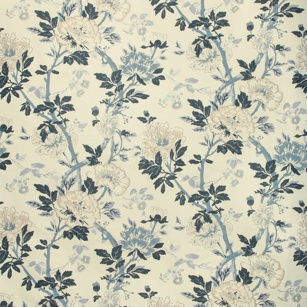 Samples and Purchasing available for Inisfree - Denim Blue By Lee Jofa | Carrier And Company |Botanical & Floral  Multipurpose Print at Designer Wallcoverings and Fabrics