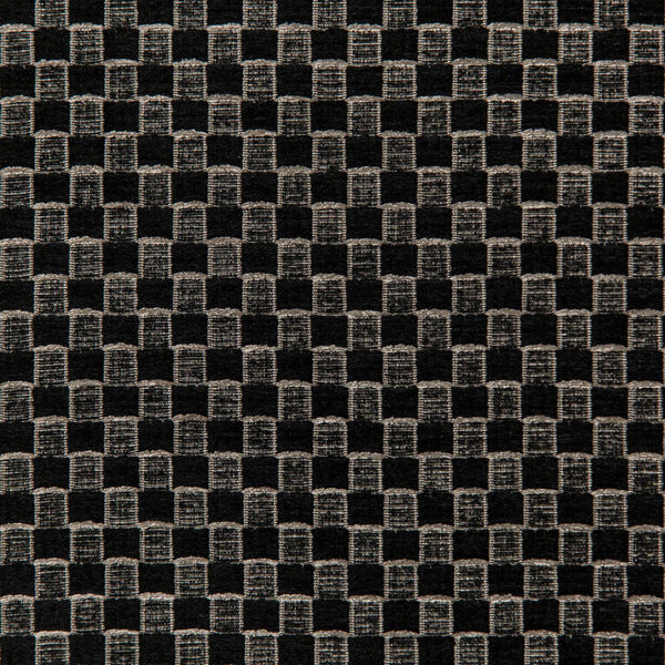 Samples and Purchasing available for Allonby Weave - Jet Black By Lee Jofa | Linford Weaves |Plaid / Check Tone On Tone Upholstery Chenille at Designer Wallcoverings and Fabrics